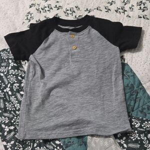 Jumping Beans Gray and Black Short Sleeve Tee